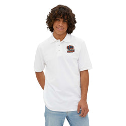 JS Print Shop men's piqué polo shirt made of 100% ring-spun cotton with pearlized buttons and welt-knit collar