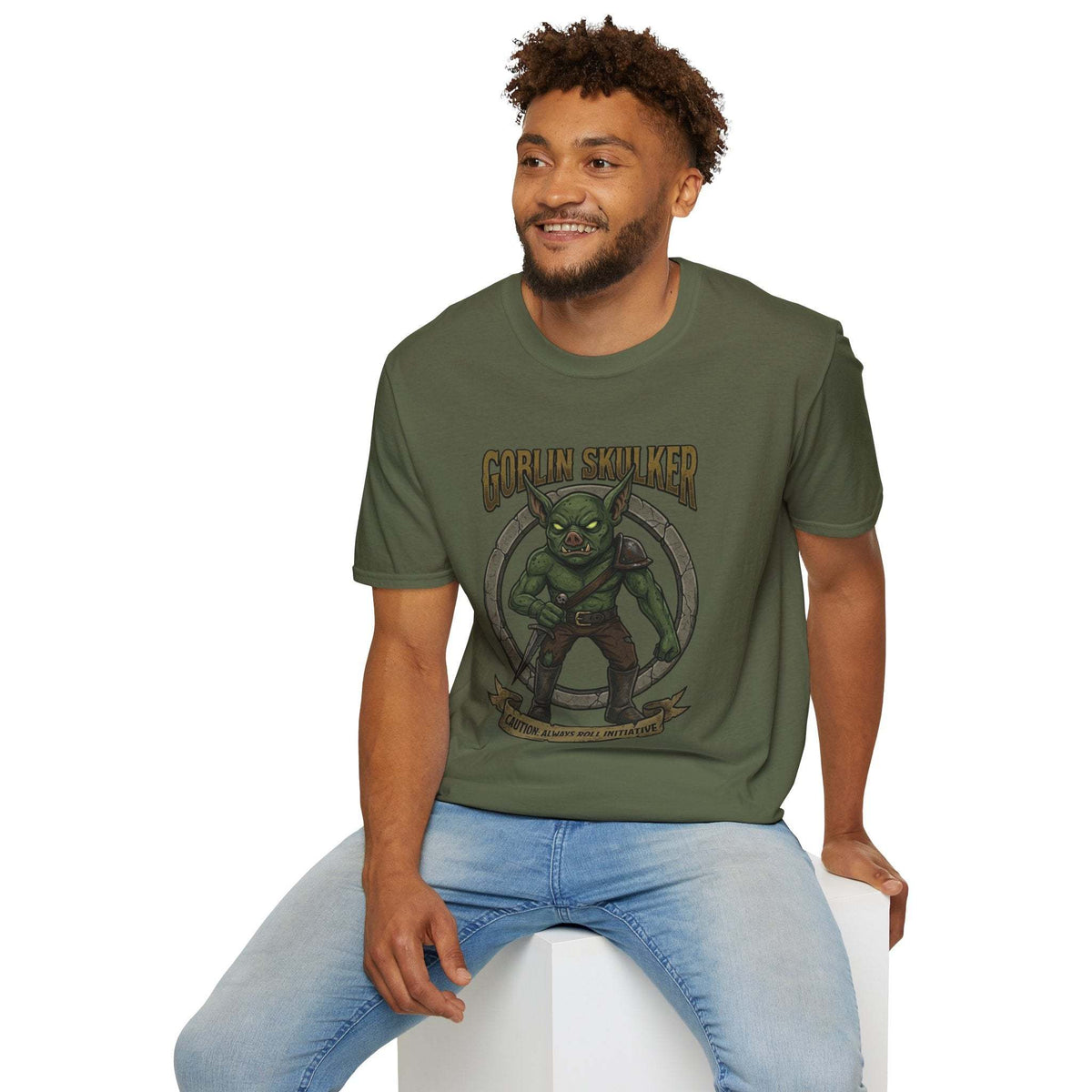 Goblin Stalker T-Shirt — Fantasy RPG Goblin Hunter Graphic Tee