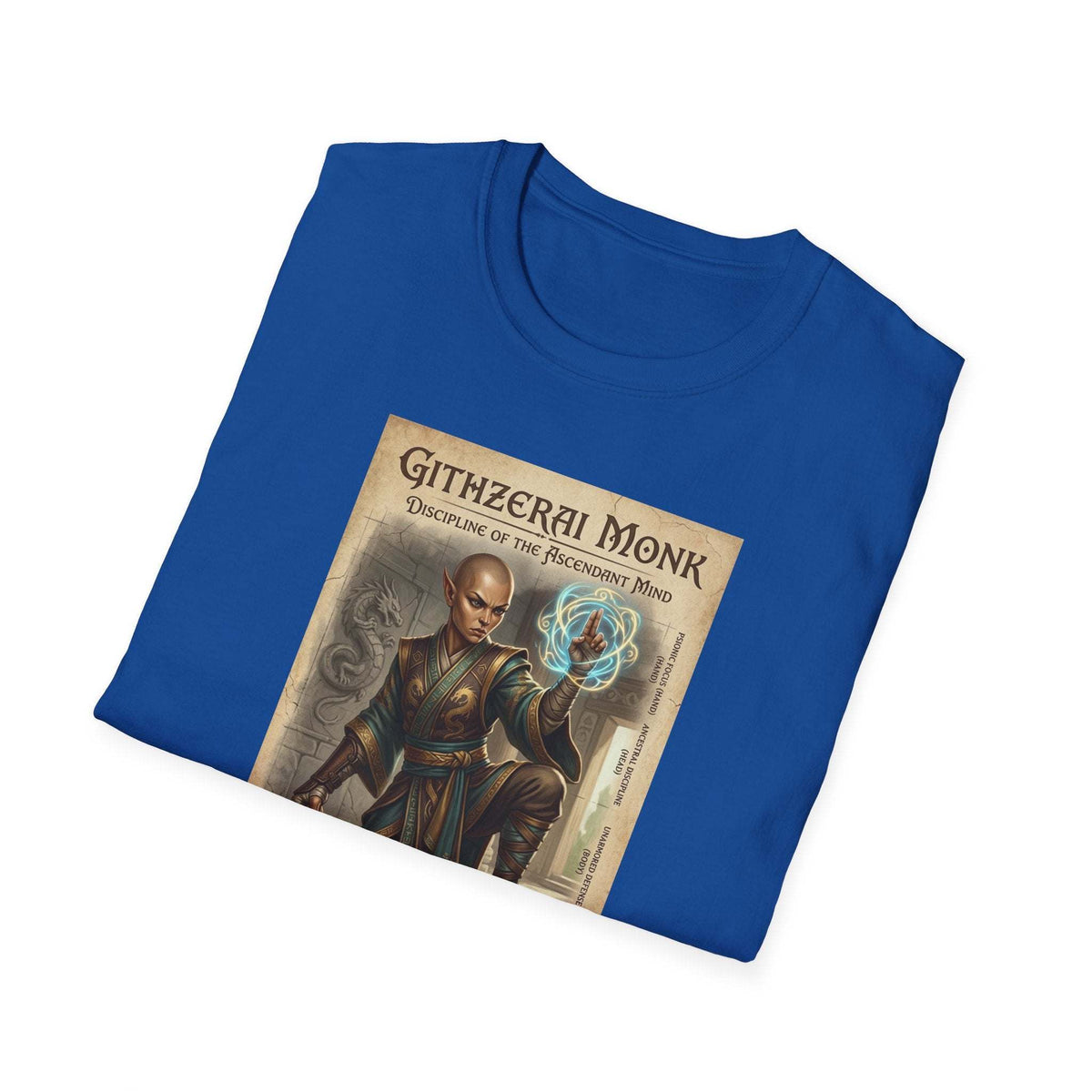 Githzerai Monk Illustration T-Shirt | Fantasy Character Art