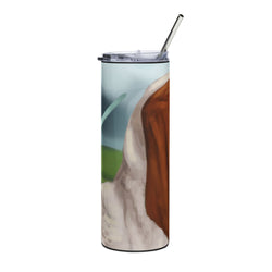The Basset Hound 20 Oz Stainless Steel Tumbler