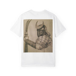 Samurai T-Shirt with hand-drawn Bushido Warrior graphic and vintage garment-dyed fabric