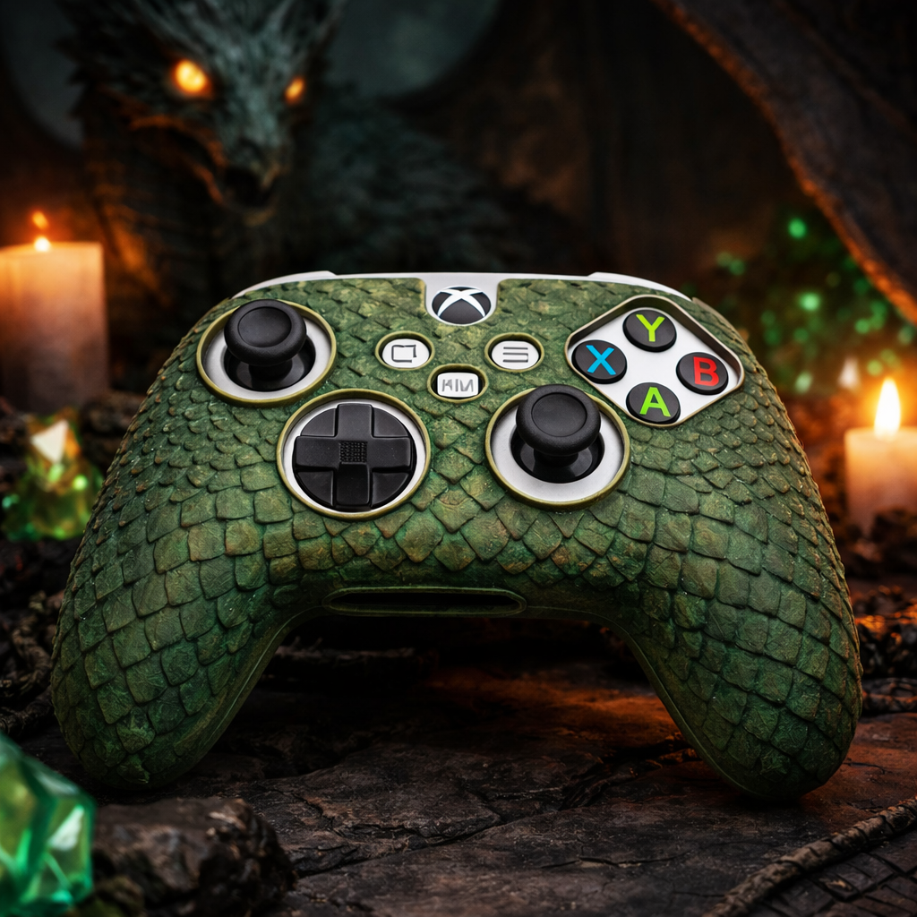 Dragon Scales Controller Cover with detailed textured design