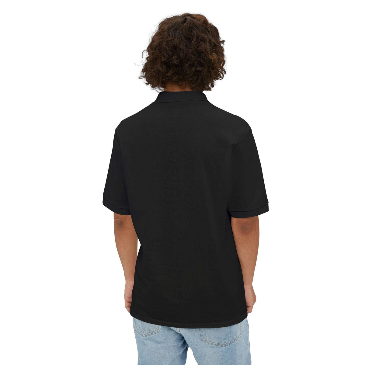 JS Print Shop men's piqué polo shirt made from 100% ring-spun cotton with welt-knit collar and three-button placket