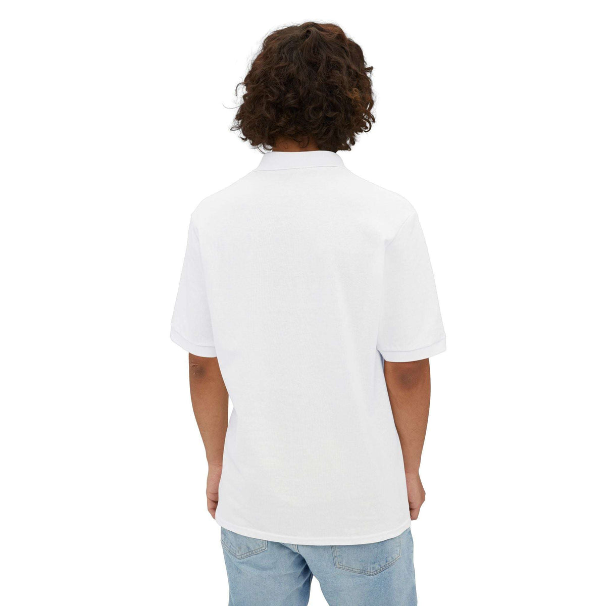 JS Print Shop men's piqué polo made of 100% ring-spun cotton with welt-knit collar and pearlized buttons