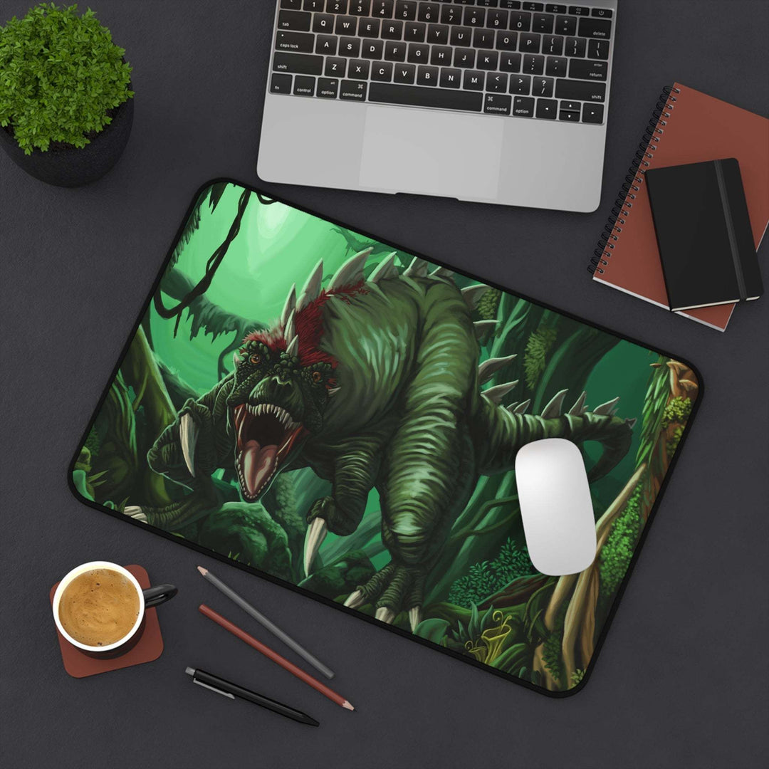 Carnage Tyrant Desk Mat with vivid jungle predator artwork on gaming mouse pad