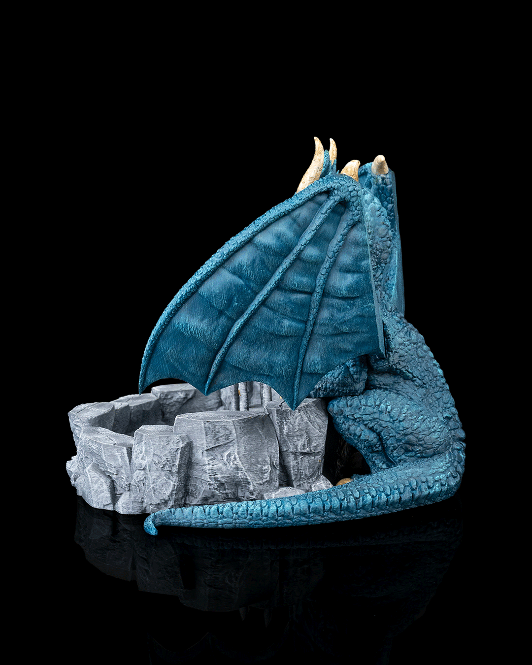 Dragonforge Dice Tray with deep walls and reinforced structure for dice containment and table protection