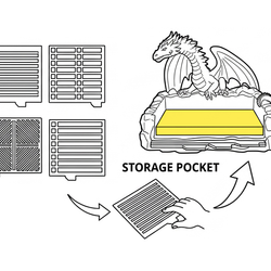 Dragon-Themed Sticky Note Holder + 4 Templates