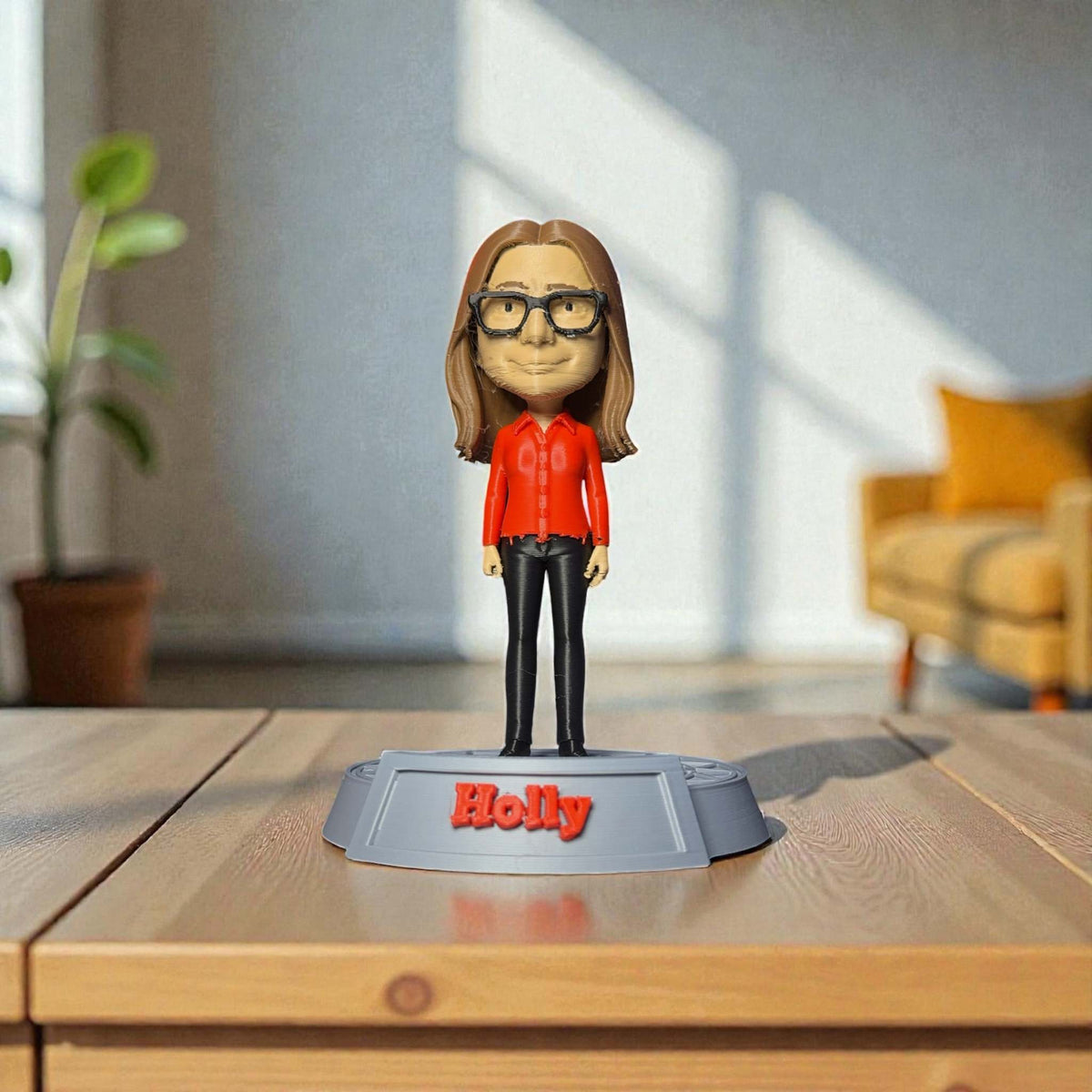 Custom designed 3D figurine made from photo with fine details and personalized base