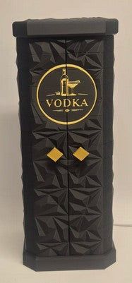 Whiskey Display Box with LED Light – 3D Printed Bottle Case – Gift for Whiskey Lovers – Unique Bar Decor