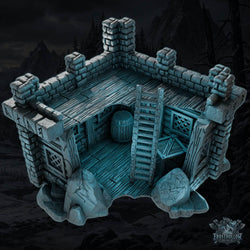 Abandoned hut in Nightspire Vale at night with eerie atmosphere