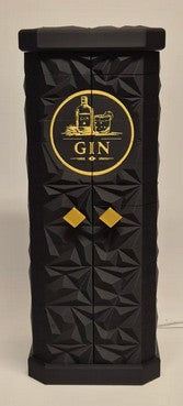 Whiskey Display Box with LED Light – 3D Printed Bottle Case – Gift for Whiskey Lovers – Unique Bar Decor